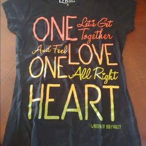 Bob Marley one love lyric shirt
